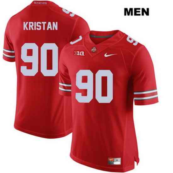 Bryan Kristan Nike Ohio State Buckeyes Authentic Mens Stitched  90 Red College Football Jersey Jersey